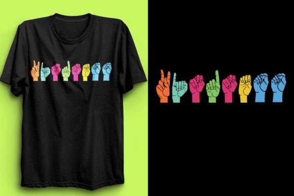 ASL KINDNESS T-SHIRT DESIGN for Graphics and Merch