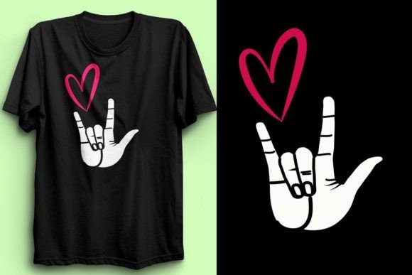 ASL with Heart Shape: A Versatile T-Shirt Design for Graphics