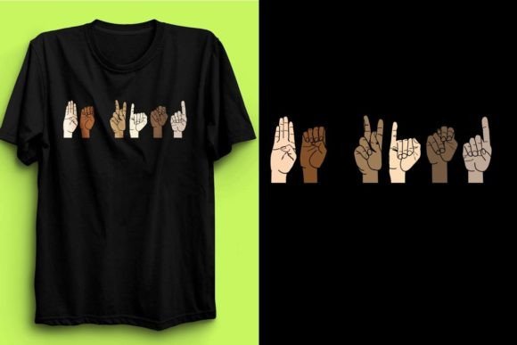 Be Kind Asl T-Shirt Design for Embroidery