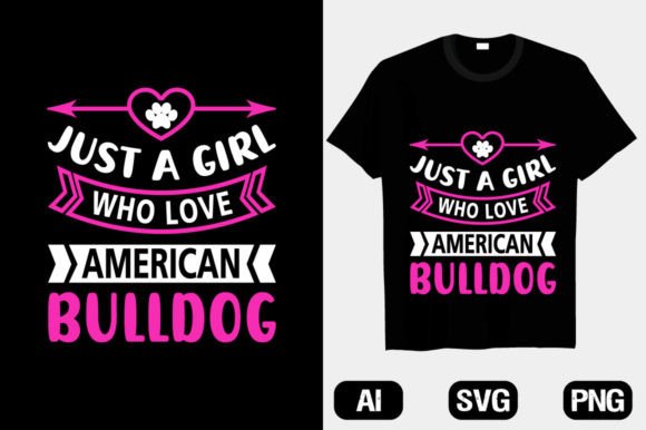 Just Girl Love Dog SVG T-Shirt Design