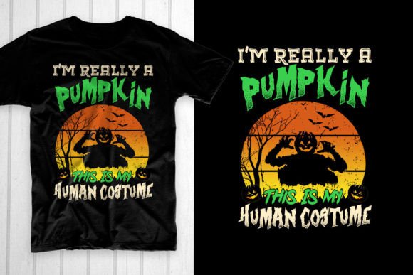 Pumpkin Halloween Graphics for T-Shirt Designs
