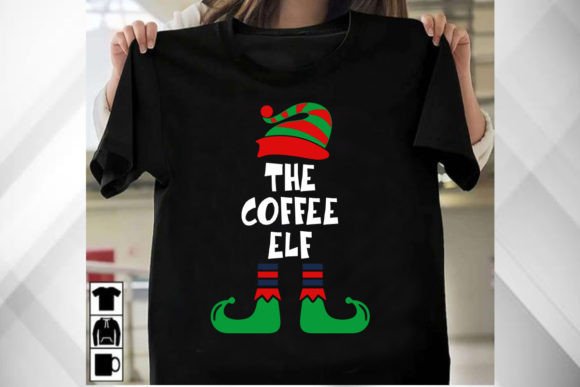 The COFFEE Elf T-shirt: A Charming Graphics Asset for T-Shirt Designs