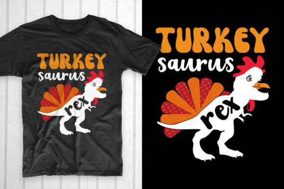 Turkey Saurus Rex: A Playful T-Shirt Design for Local Brands