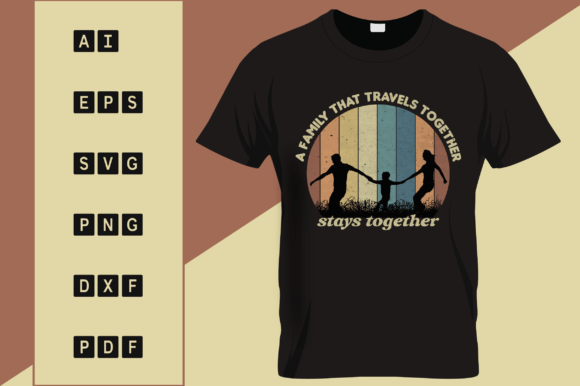 Vintage Design Family Travel Graphics for T-Shirts