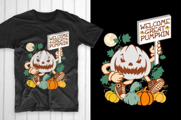 Welcome Great Pumpkin: A Versatile Graphic for T-Shirt Designs