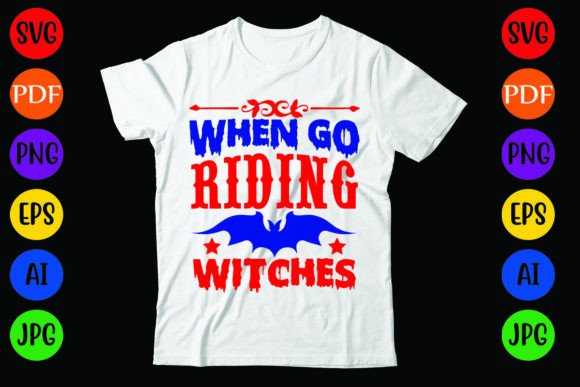 When Go Riding Witches: A Spooky Graphic for T-Shirt Designs