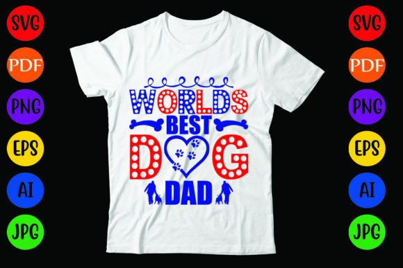 Worlds Best Dog Dad: A Versatile T-Shirt Design and Graphics Asset